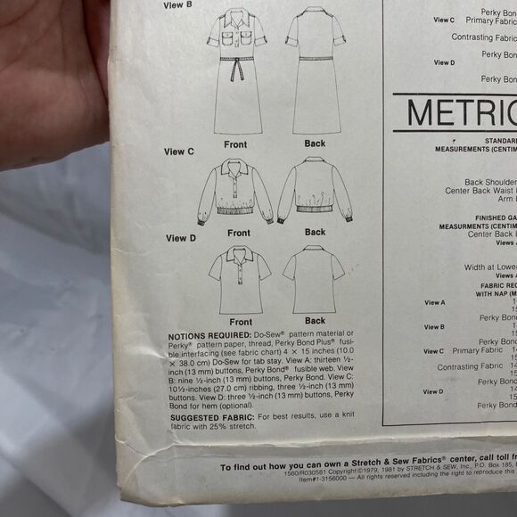 1981 Stretch and Sew Tab Front Dress and Top Design Patterns By Ann Person - Picture 11 of 12